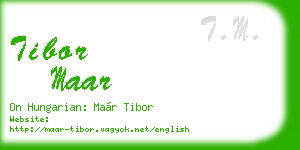 tibor maar business card